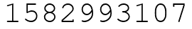 Число 1582993107.