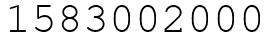 Число 1583002000.