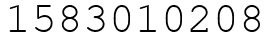 Число 1583010208.