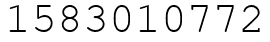 Число 1583010772.