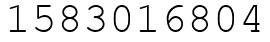 Число 1583016804.