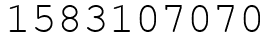 Число 1583107070.