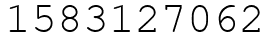 Число 1583127062.