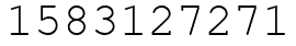 Число 1583127271.