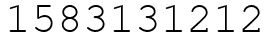 Число 1583131212.