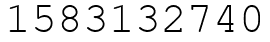 Число 1583132740.