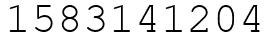 Число 1583141204.