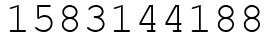 Число 1583144188.