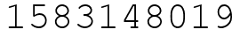 Число 1583148019.