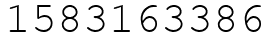 Число 1583163386.