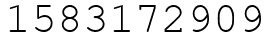 Число 1583172909.