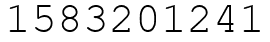 Число 1583201241.