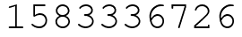Число 1583336726.