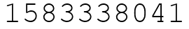 Число 1583338041.