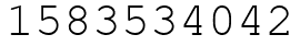 Число 1583534042.