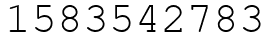 Число 1583542783.