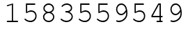 Число 1583559549.
