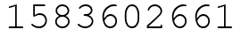 Число 1583602661.