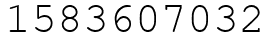 Число 1583607032.