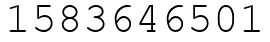 Число 1583646501.