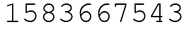 Число 1583667543.