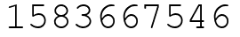 Число 1583667546.