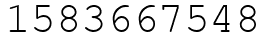 Число 1583667548.