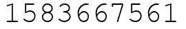 Число 1583667561.