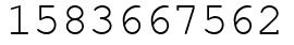 Число 1583667562.