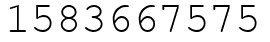Число 1583667575.