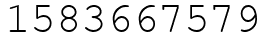 Число 1583667579.