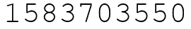 Число 1583703550.