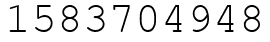 Число 1583704948.