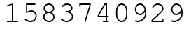 Число 1583740929.
