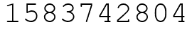 Число 1583742804.