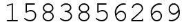 Число 1583856269.