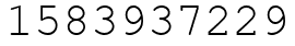 Число 1583937229.