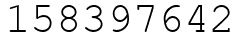 Число 158397642.