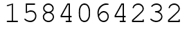 Число 1584064232.