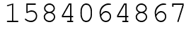 Число 1584064867.