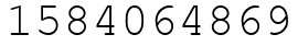 Число 1584064869.