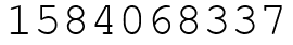 Число 1584068337.
