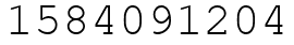 Число 1584091204.
