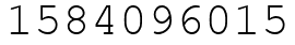 Число 1584096015.
