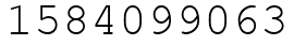 Число 1584099063.