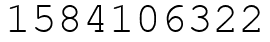Число 1584106322.