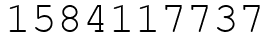 Число 1584117737.