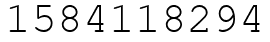 Число 1584118294.