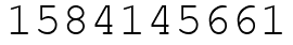Число 1584145661.