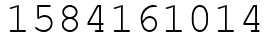Число 1584161014.